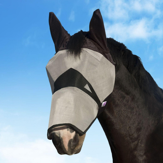 Fly Mask Long Nose With Ears Horse